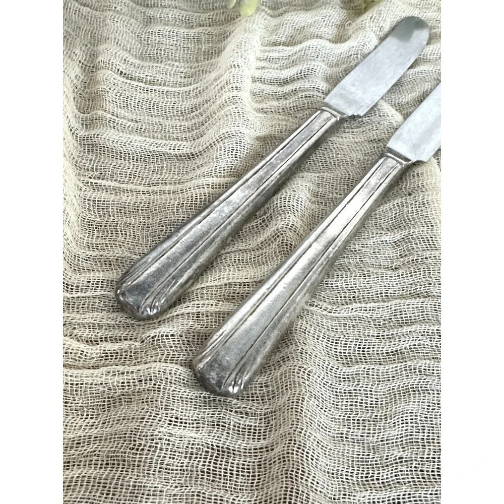WM rogers ELTON 1940 Silverplate‎ French Hollow Grille KNIFE Star Eagle